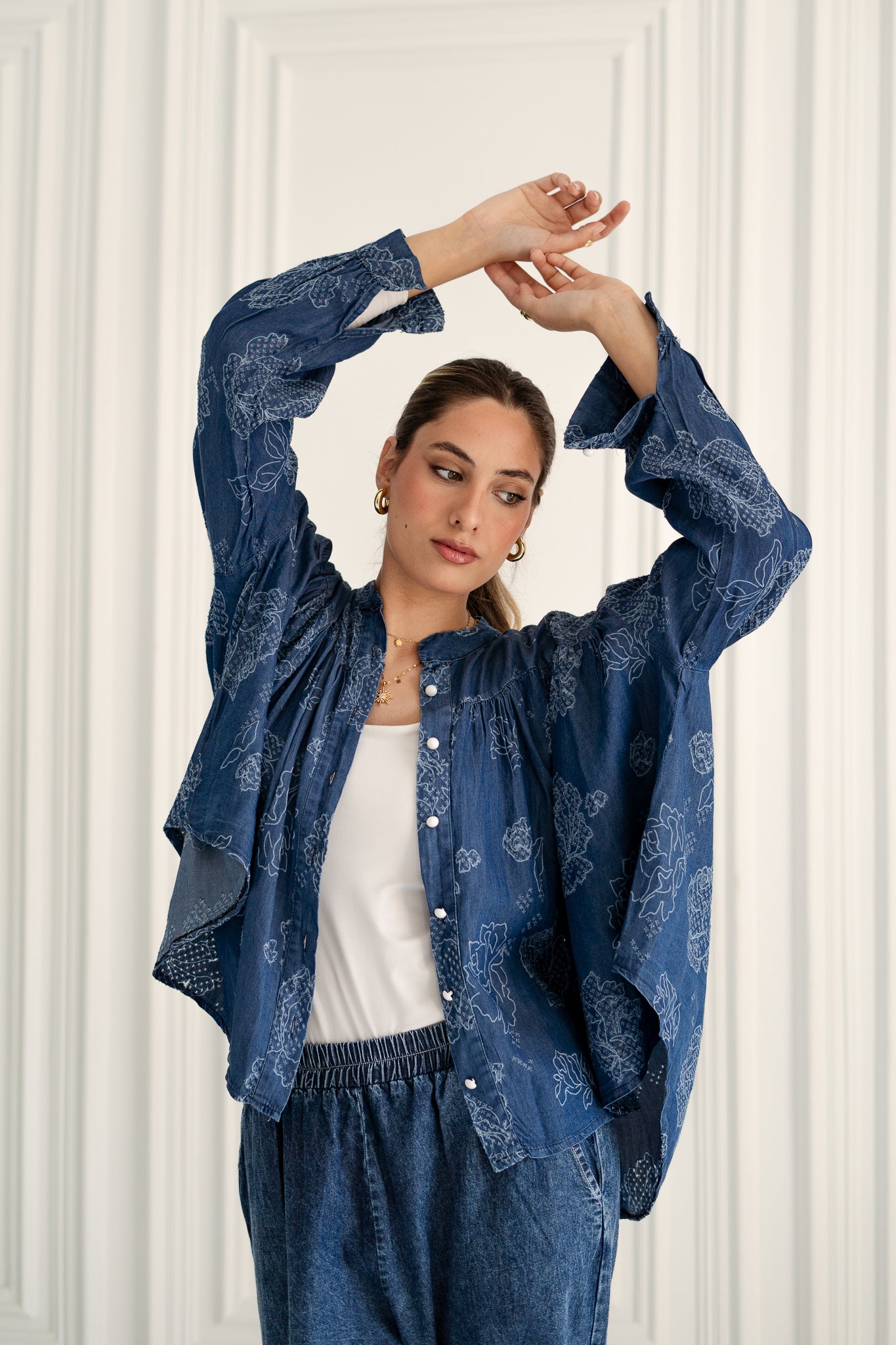 Feminine Denim Shirt