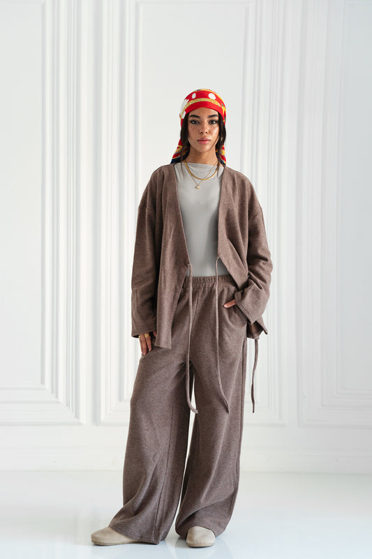 Oversized Wrap Set – Mocha Brown