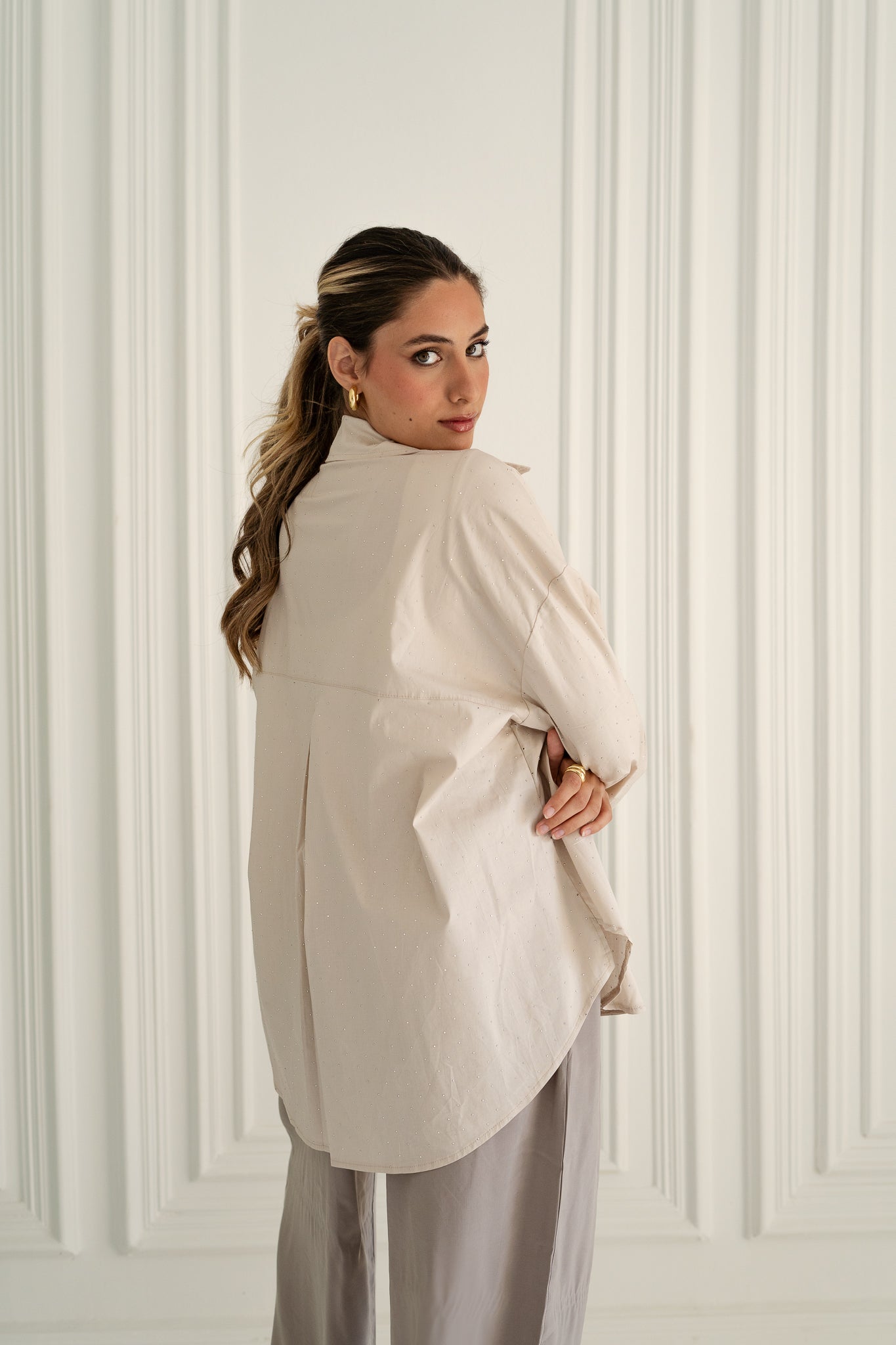 Studs - Beige Shirt