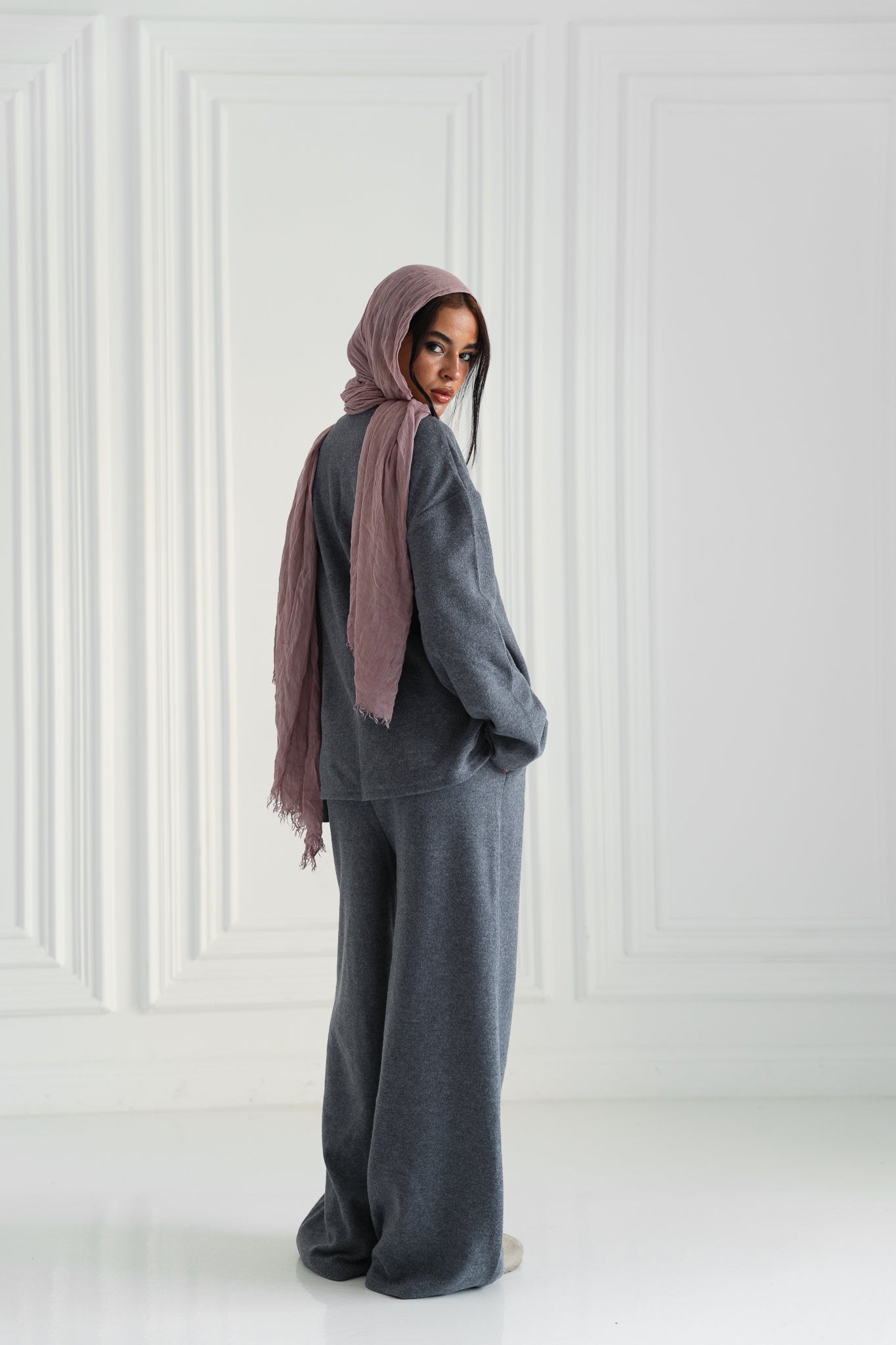 Oversized Wrap Set – Dark Grey