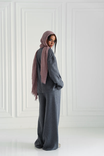 Oversized Wrap Set – Dark Grey