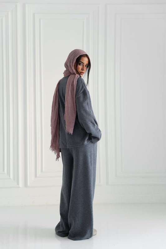 Oversized Wrap Set – Dark Grey