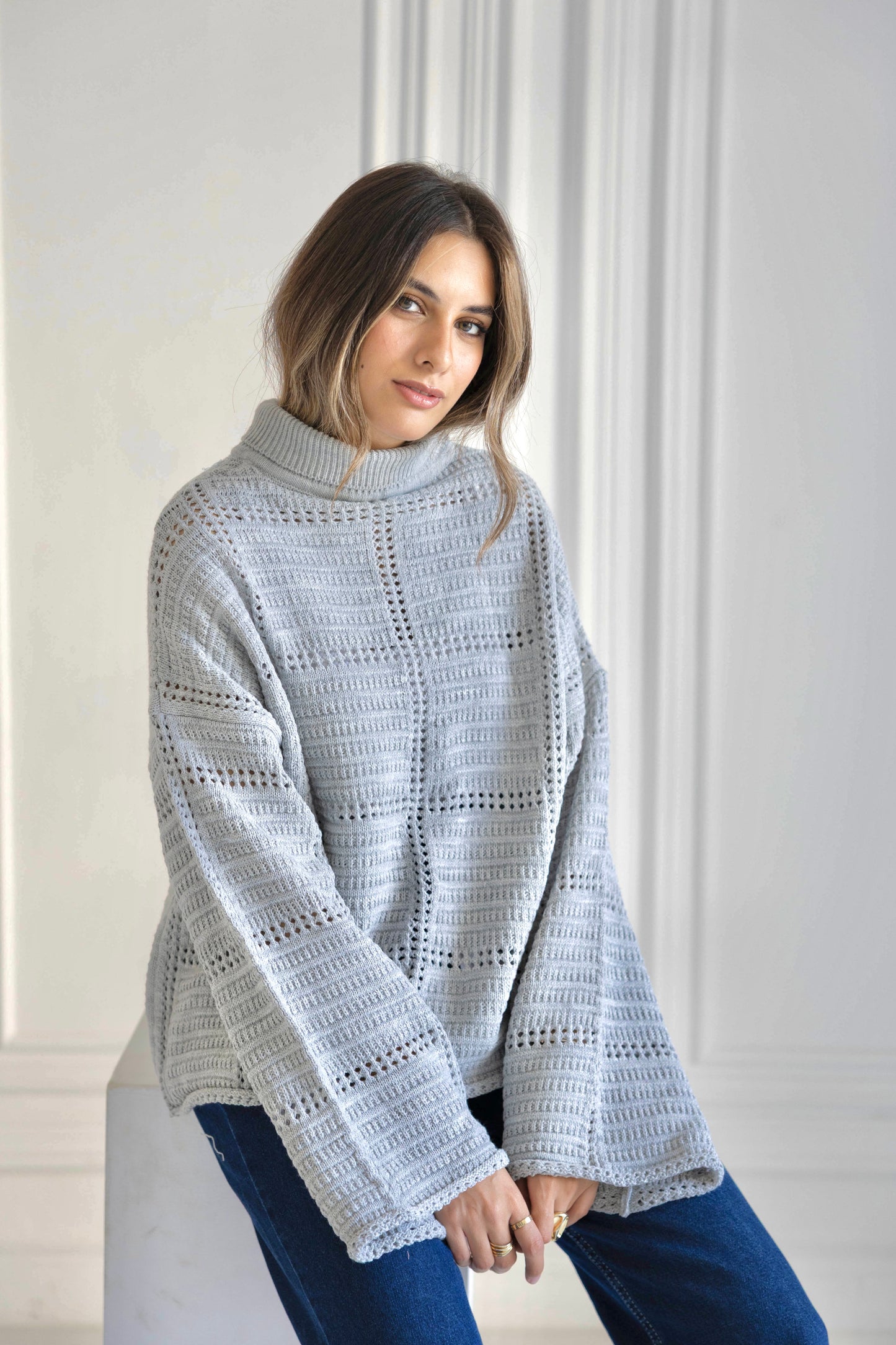 The Grey Grid Knit