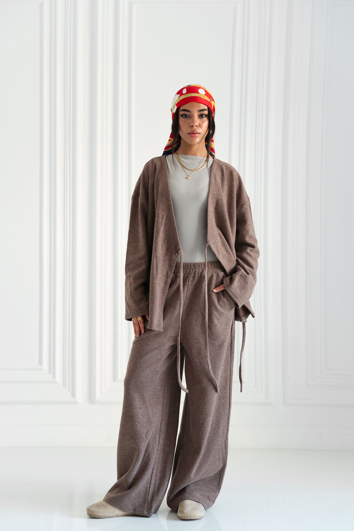 Oversized Wrap Set – Mocha Brown