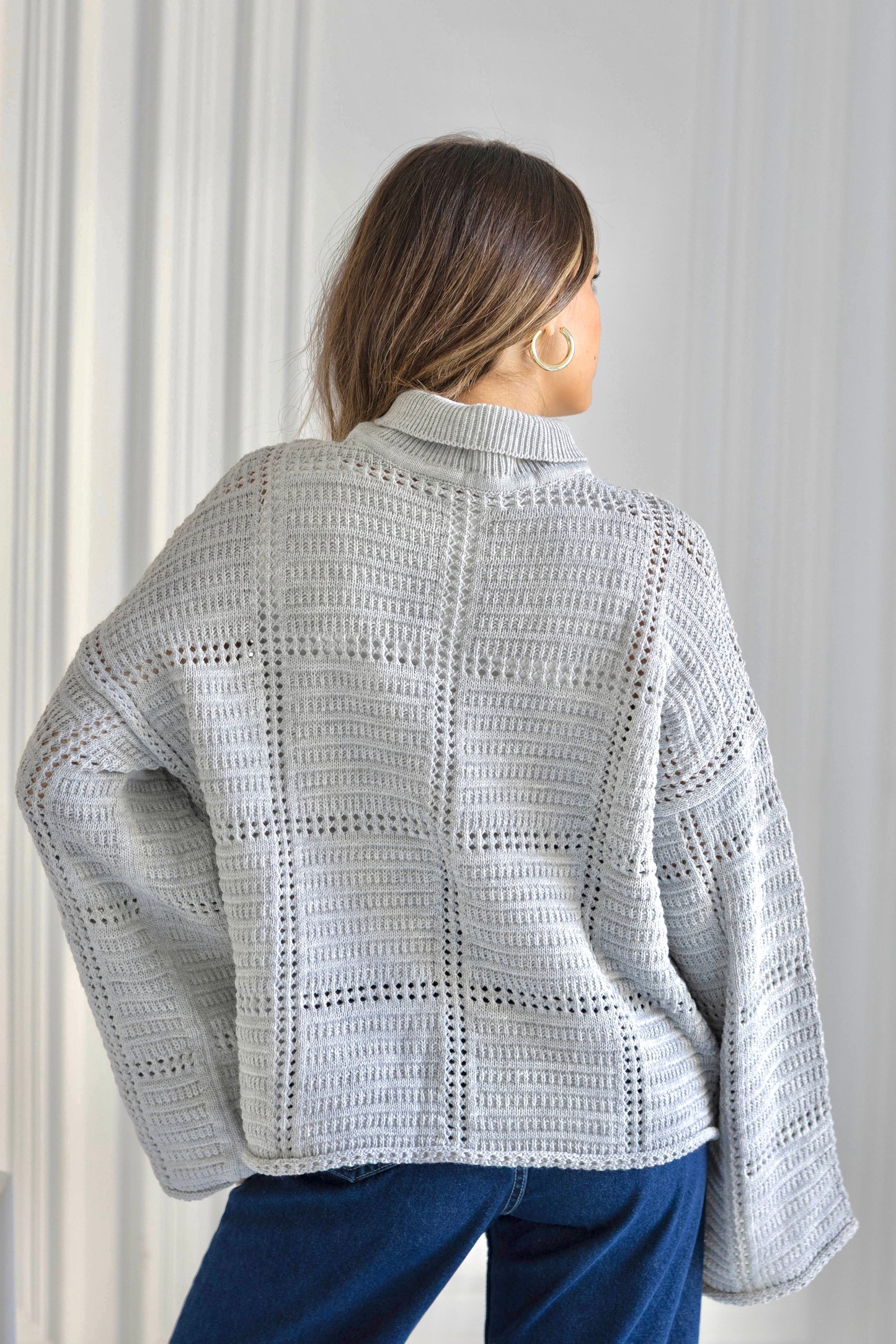 The Grey Grid Knit