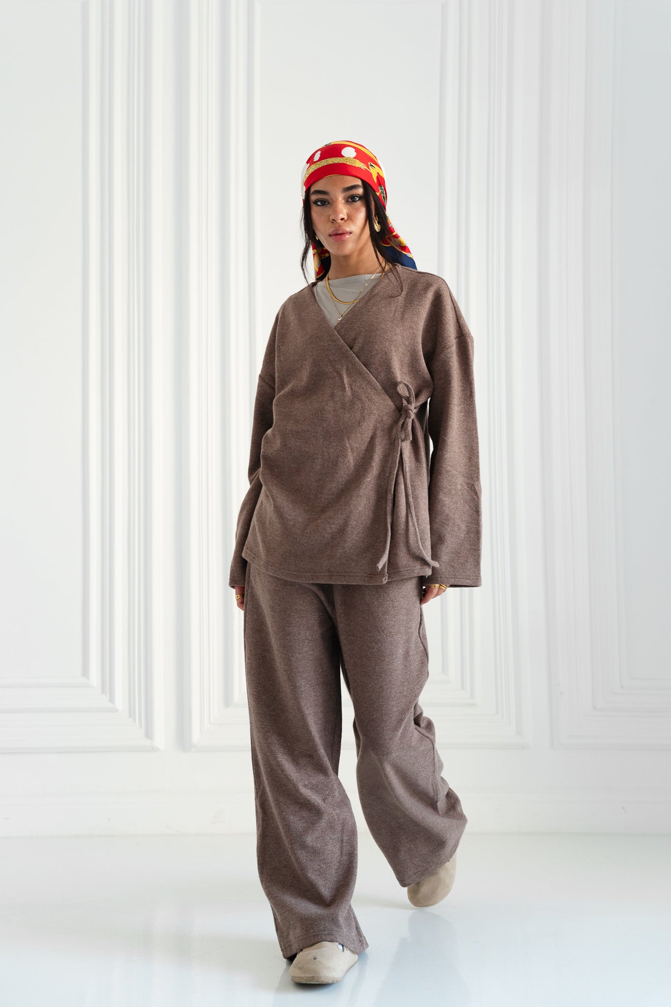 Oversized Wrap Set – Mocha Brown