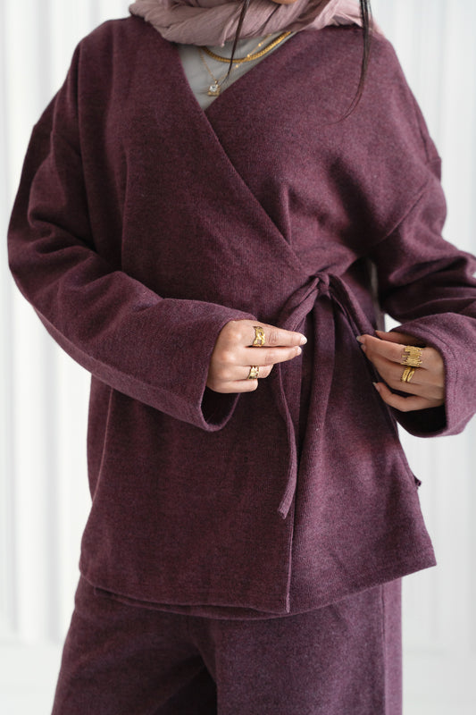 Oversized Wrap Set – Plum Berry