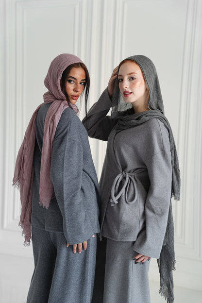 Oversized Wrap Set – Dark Grey