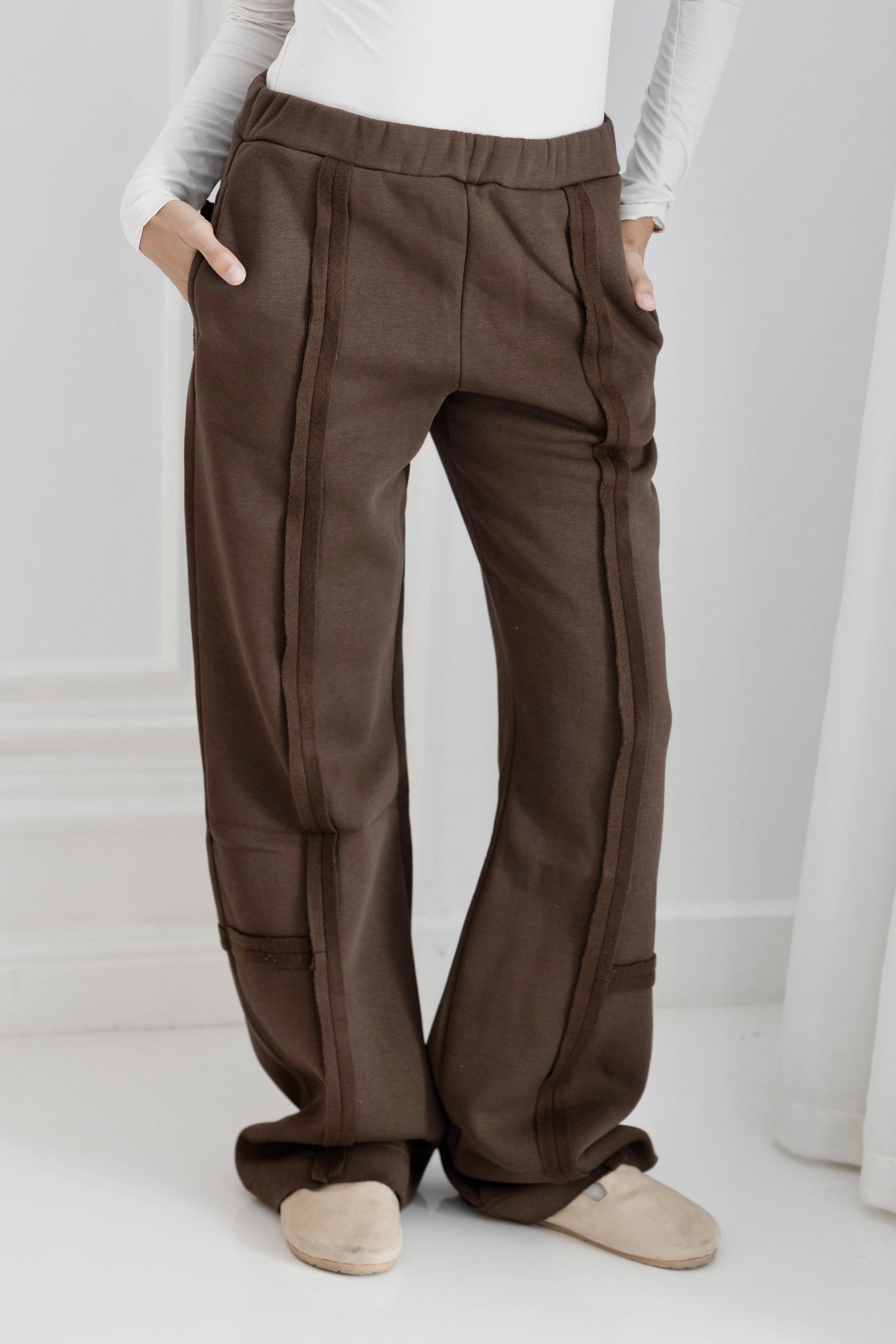 Cozy Fleece Brown Pants