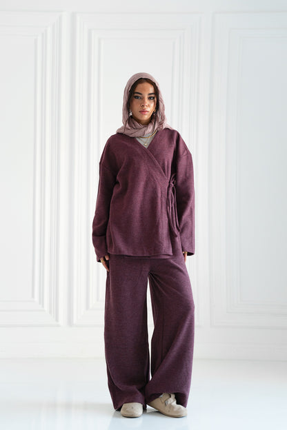 Oversized Wrap Set – Plum Berry
