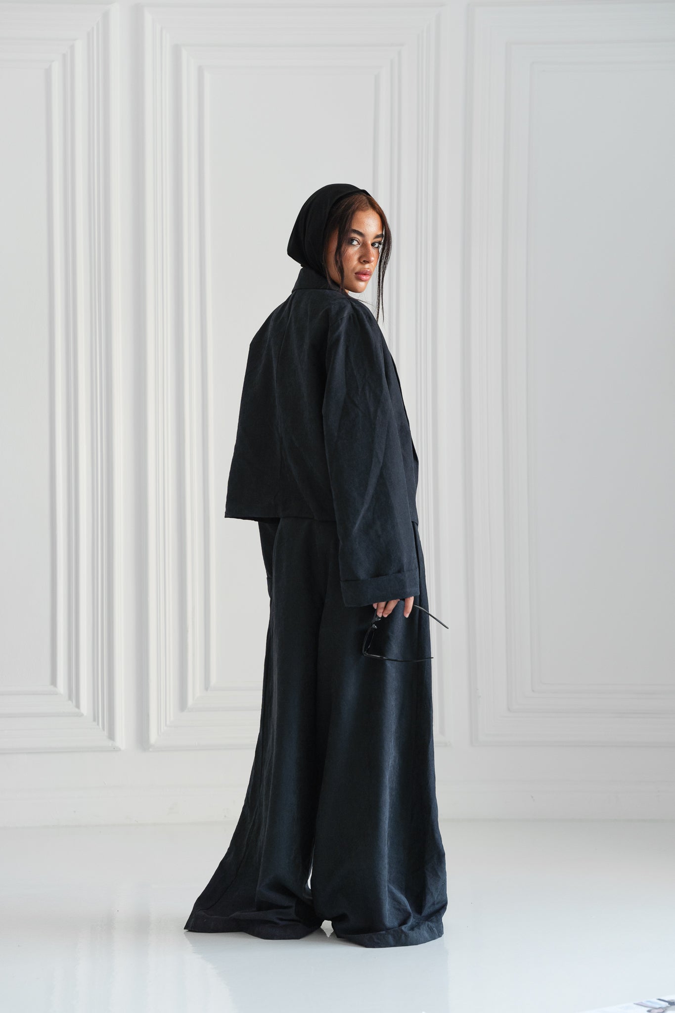 The Oversized Tailored Set-Jet Black