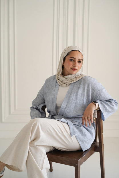 Linen -Blend warp Top