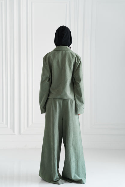 The Oversized Tailored Set-Sage Green