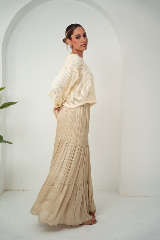 Golden Satin Skirt